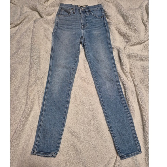 Madewell Denim - Madewell 10 High-Rise Skinny Jeans Light Indigo Blue Size 23 Denim Pants